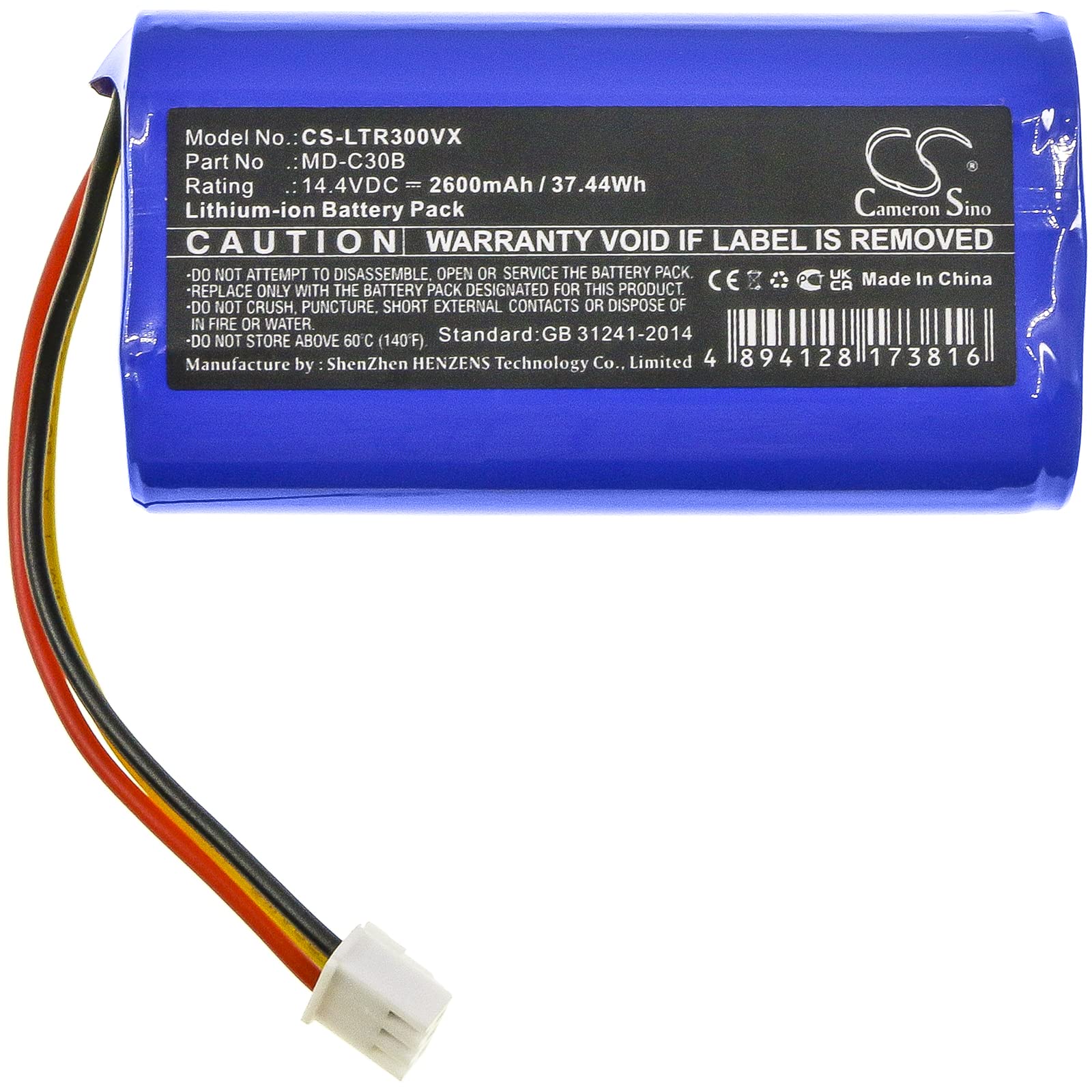 Foto 3 pulgar | Batería Cameron Sino 2600 Mah Para Liectroux C30b C30b 2d C30b 2d Wifi - Venta Internacional.