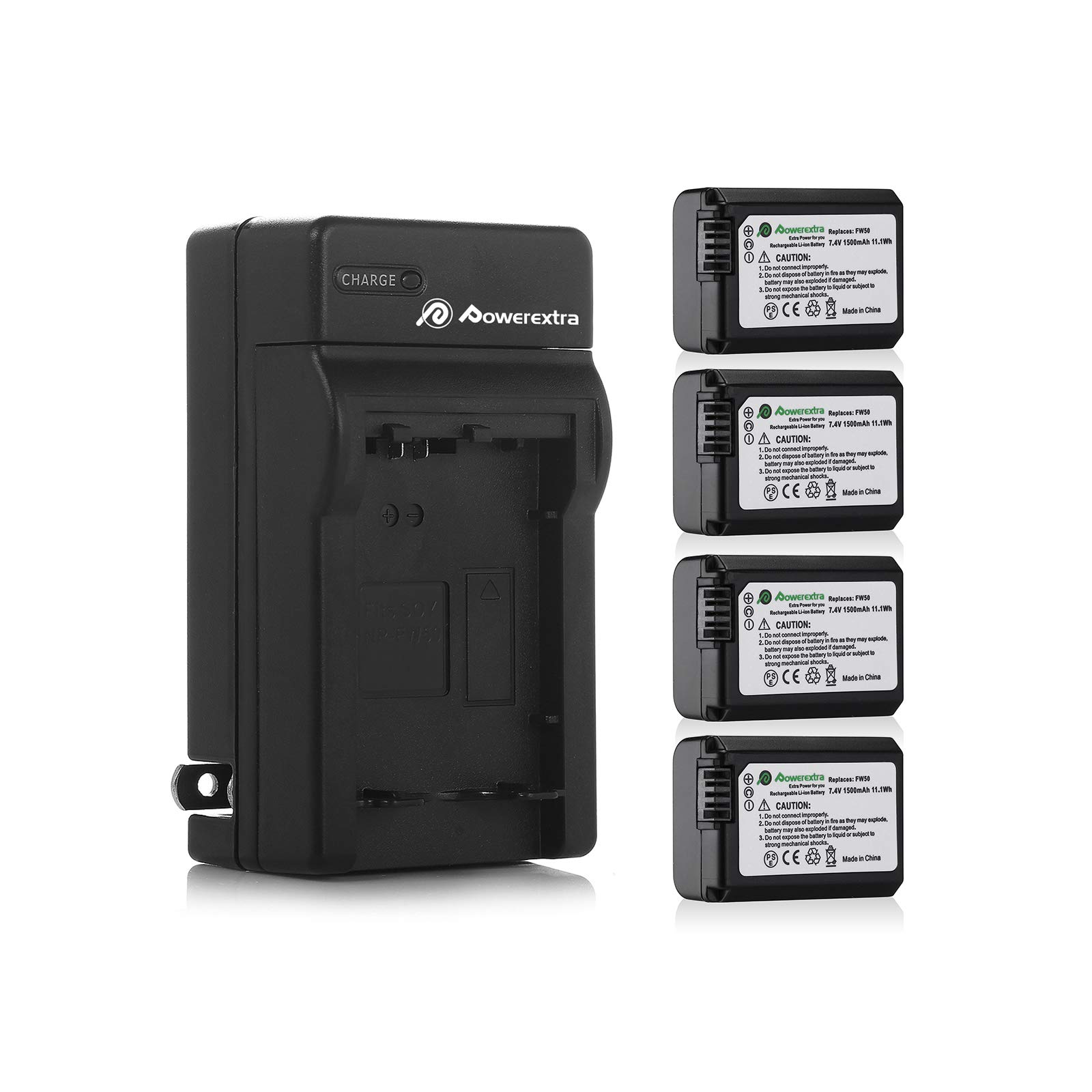 Foto 2 pulgar | Batería Y Cargador Powerextra Para Sony Np-fw50 (paquete De 4) - Venta Internacional.