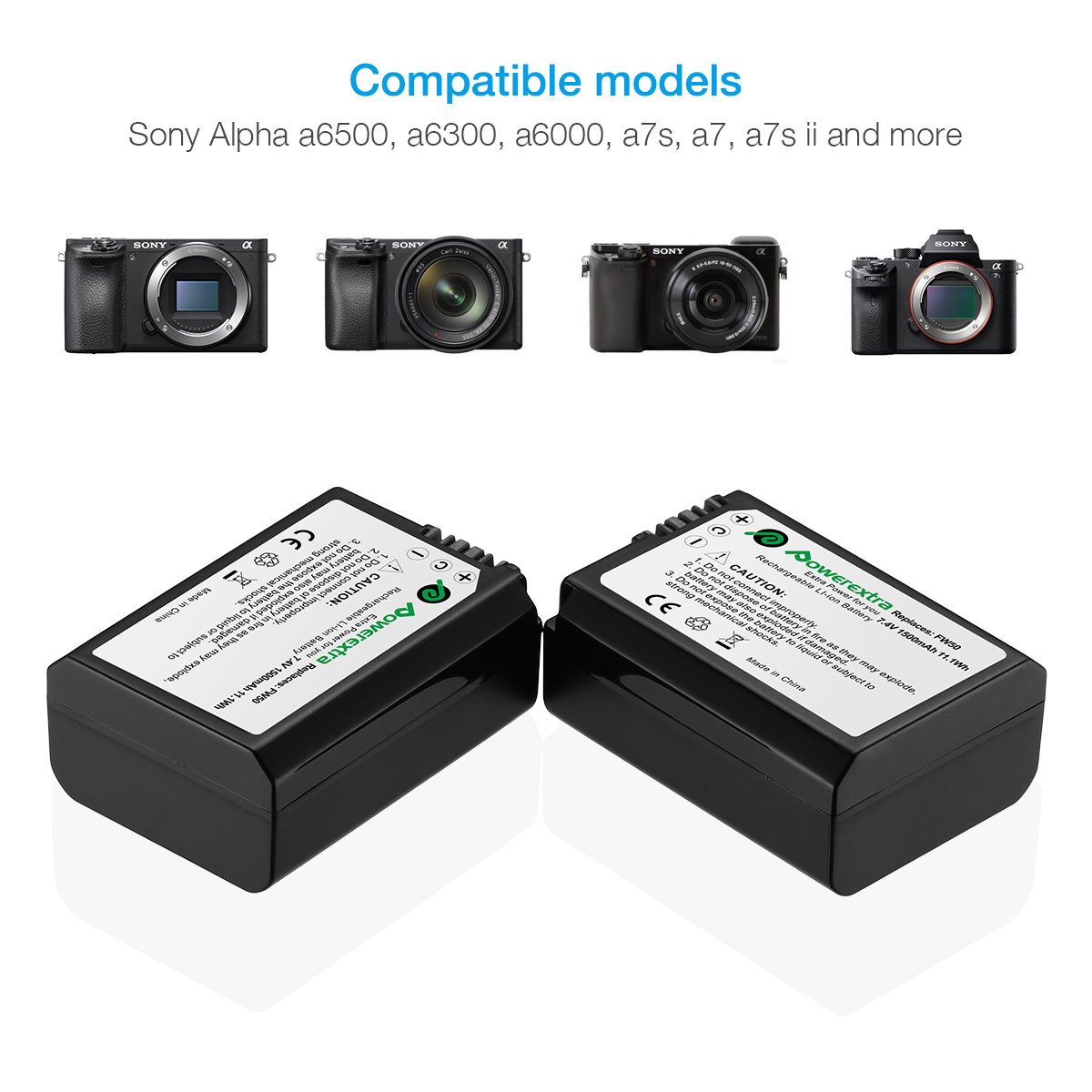 Foto 4 pulgar | Batería Y Cargador Powerextra Para Sony Np-fw50 (paquete De 4) - Venta Internacional.