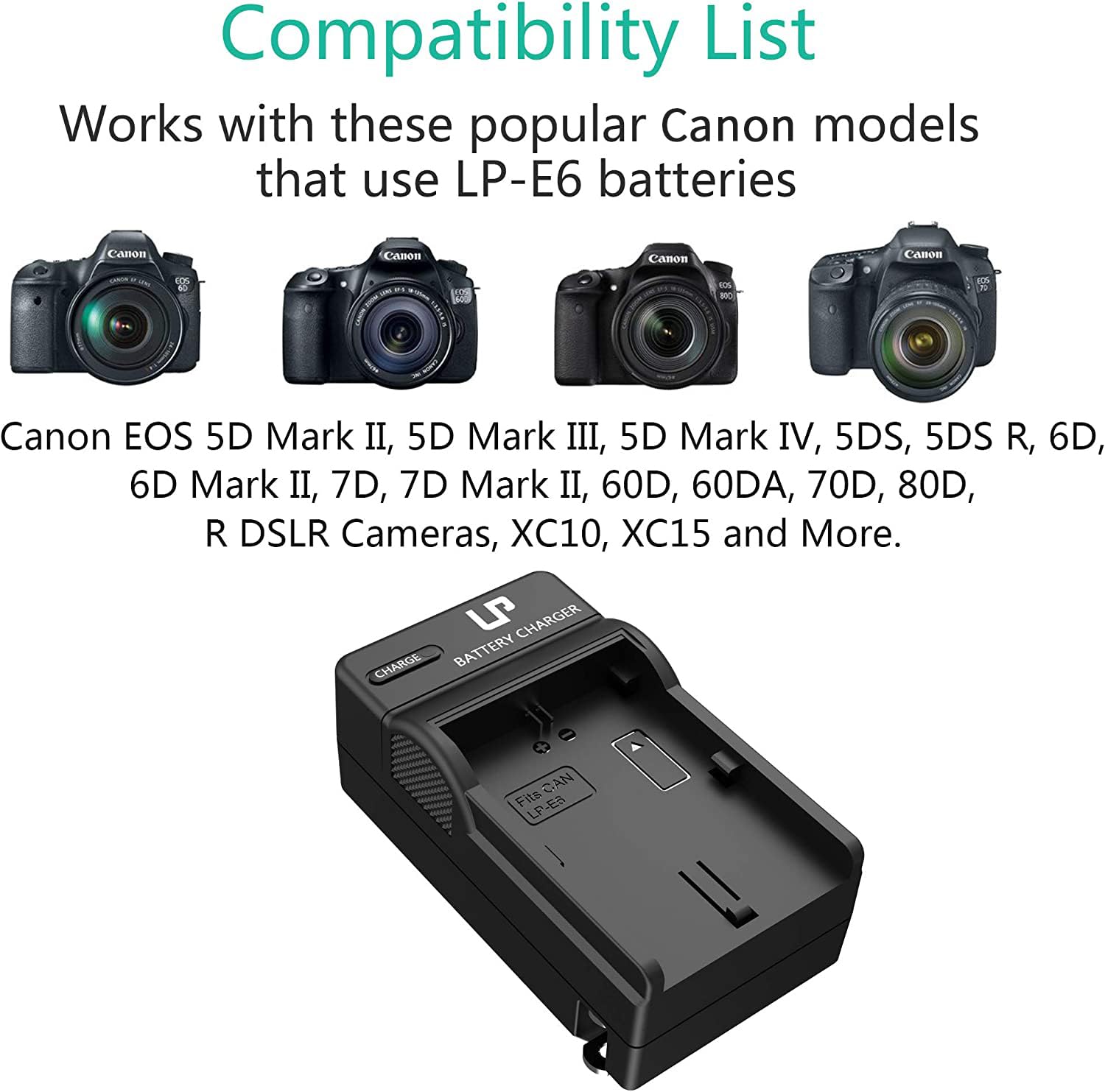 Foto 3 | Cargador De Batería Lp Lp-e6 Lp E6n Para Cámaras Canon Eos - Venta Internacional.
