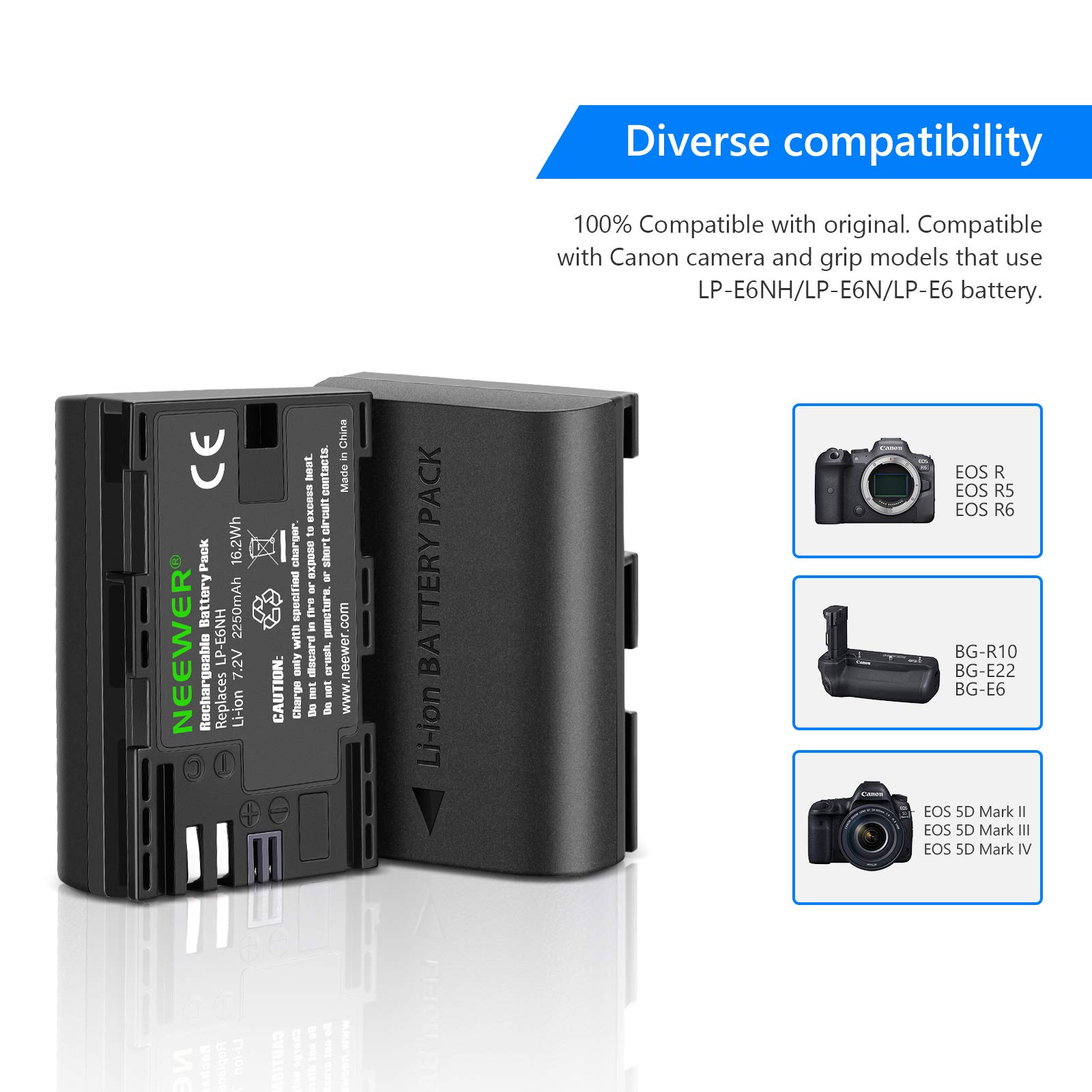 Foto 3 pulgar | Batería De Repuesto Y Cargador Neewer Lp-e6nh Para Canon Eos - Venta Internacional.