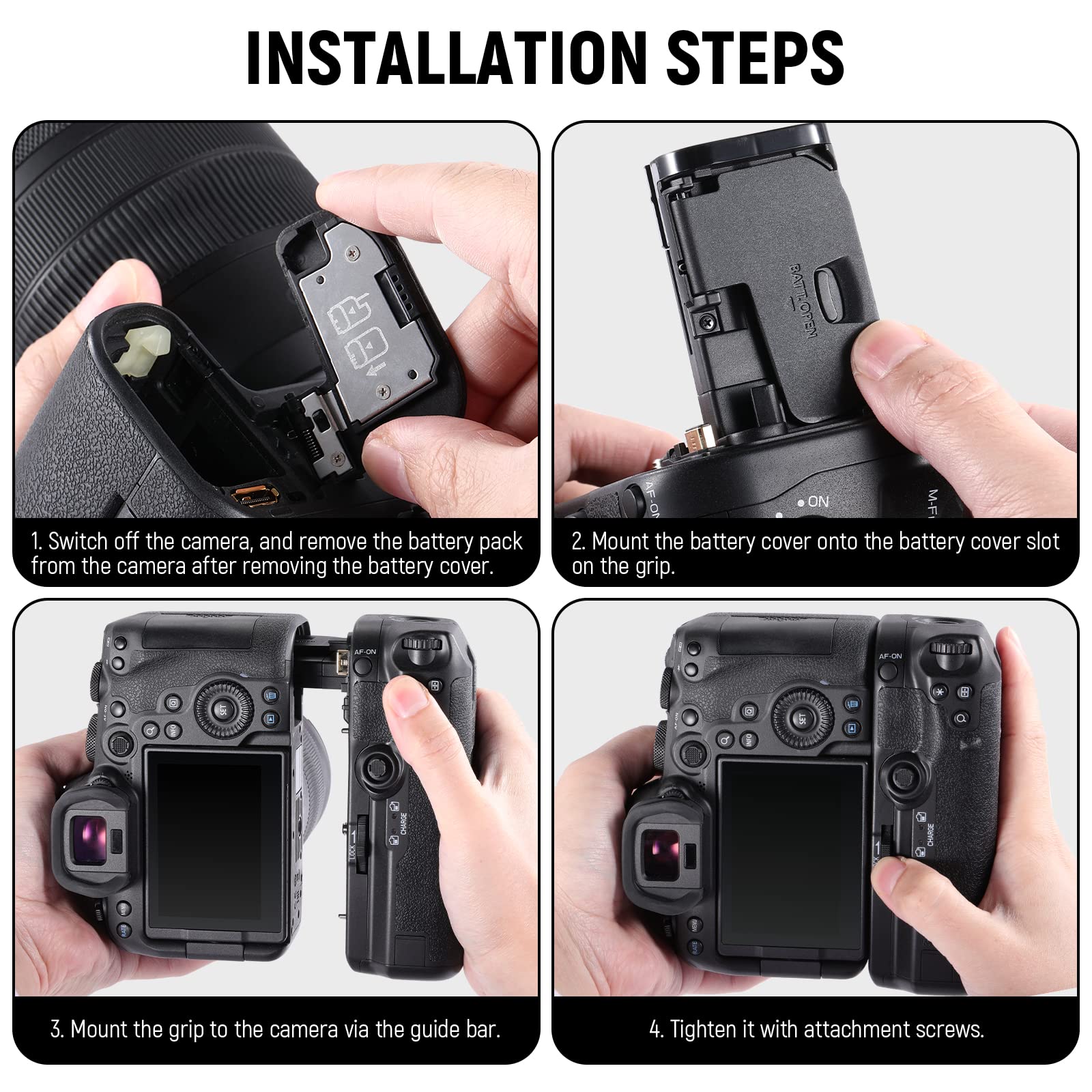 Foto 4 | Batería Grip Neewer Bg-r10 Para Canon Eos R5 R5c R6 R6 Mark Ii - Venta Internacional.