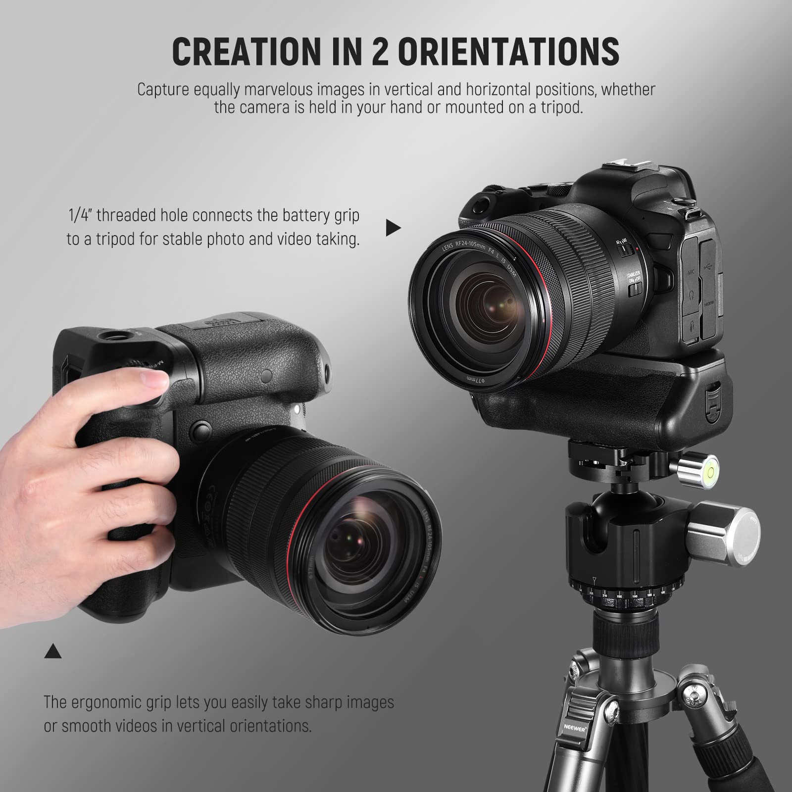 Foto 8 pulgar | Battery Grip Neewer Bg-r10 Con Control Remoto De 2,4 G Para Canon Eos R5 R6 - Venta Internacional.
