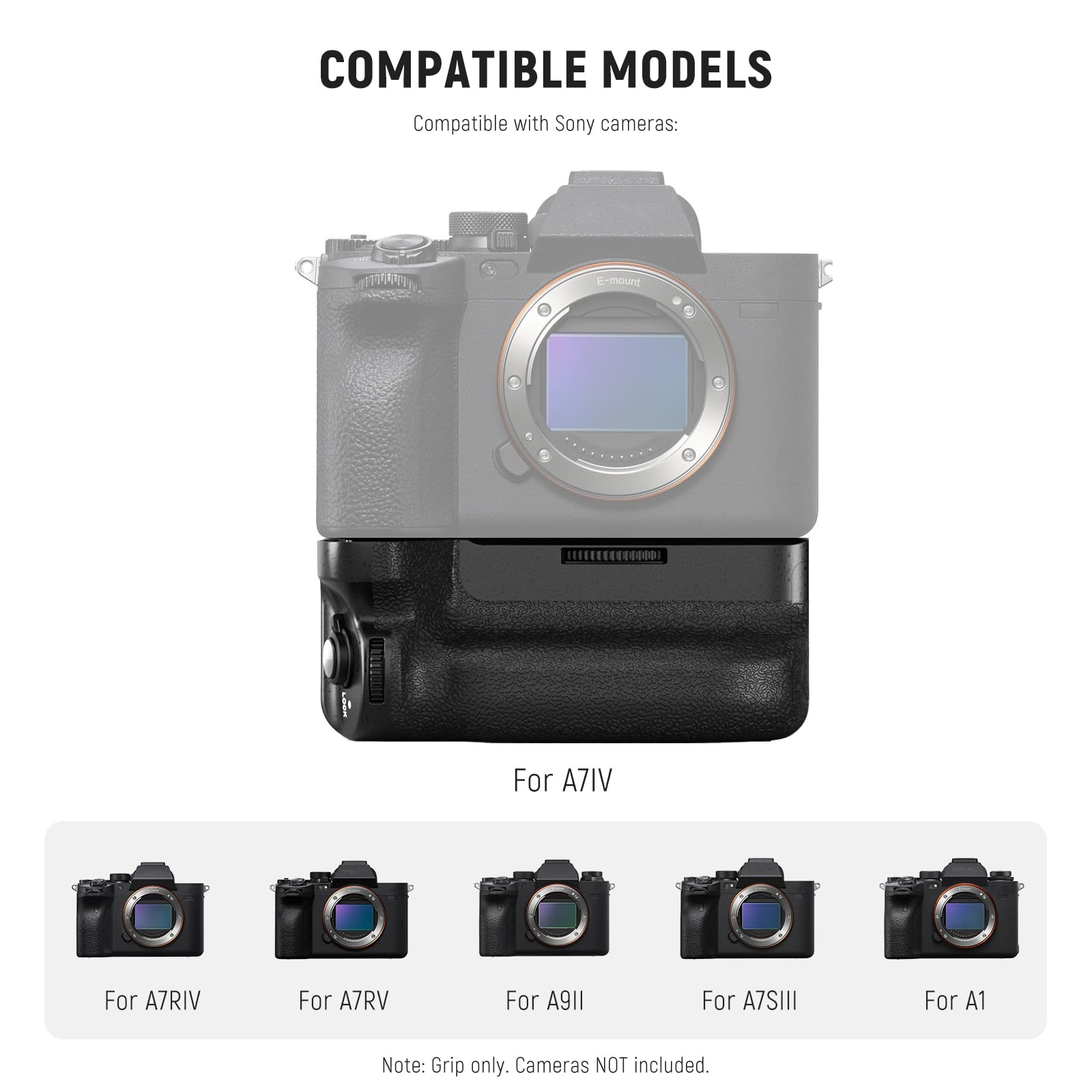 Foto 2 | Batería Grip Neewer De Repuesto Vg-c4em Con 2 Np-fz100 Sony - Venta Internacional.