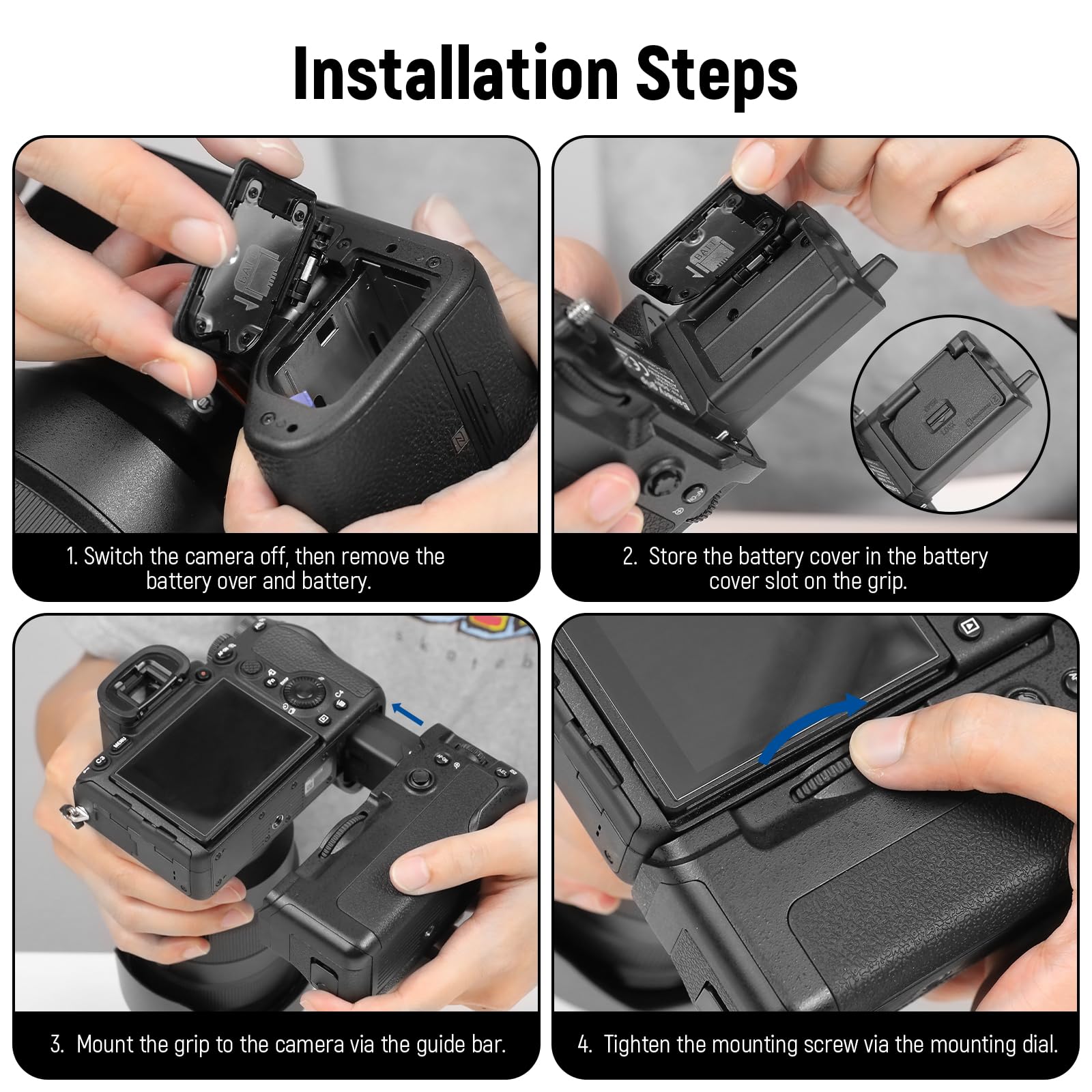 Foto 6 | Batería Grip Neewer De Repuesto Vg-c4em Con 2 Np-fz100 Sony - Venta Internacional.