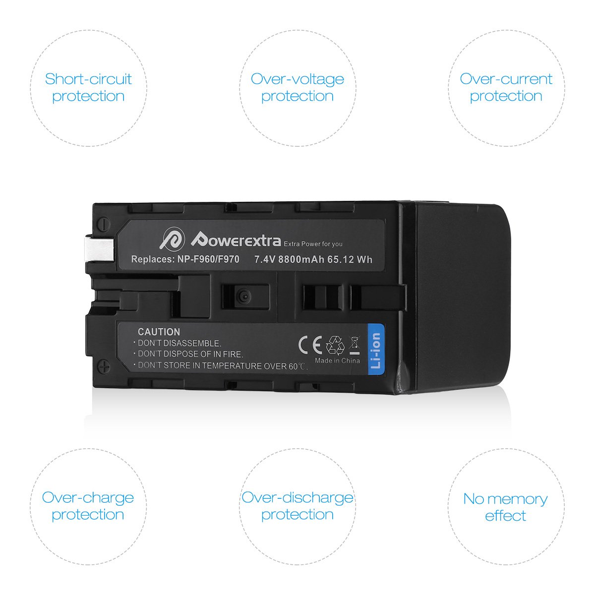 Foto 5 | Batería de Repuesto Powerextra Np-f970 para Sony Handycam - Venta Internacional