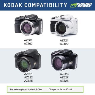 Foto 2 | Batería Y Cargador De Wasabi Power Para Kodak Lb-060 Paquete De 2 - Venta Internacional.