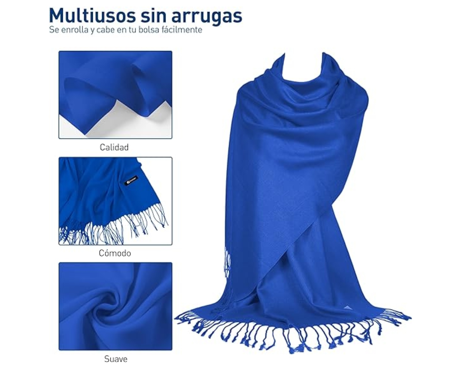 Foto 4 pulgar | Pashmina Bluelander Unisex.