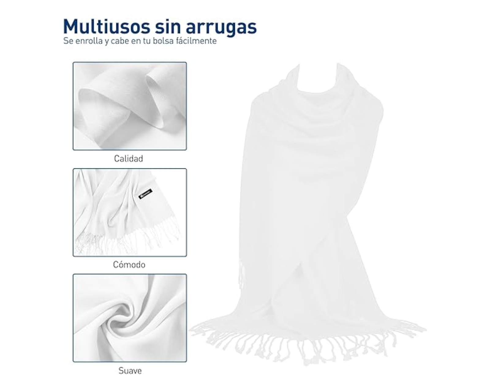 Foto 4 pulgar | Pashmina Bluelander Unisex.