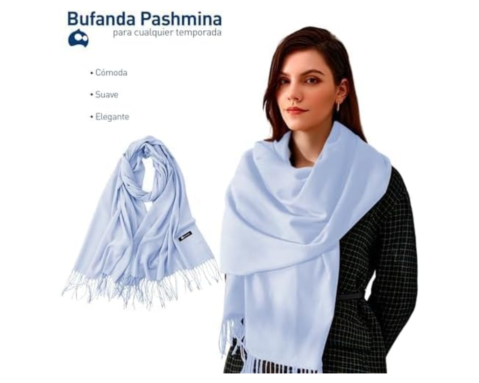 Foto 3 pulgar | Pashmina Bluelander Unisex.