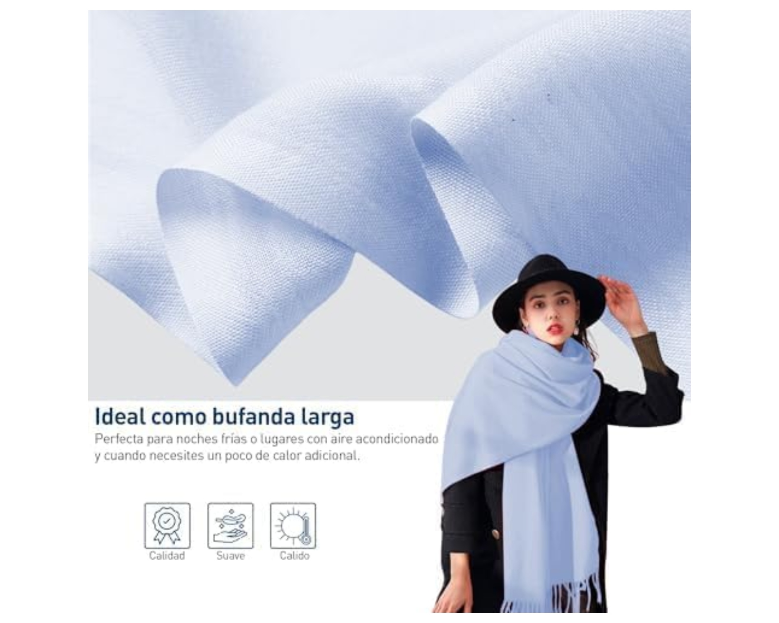 Foto 4 pulgar | Pashmina Bluelander Unisex.