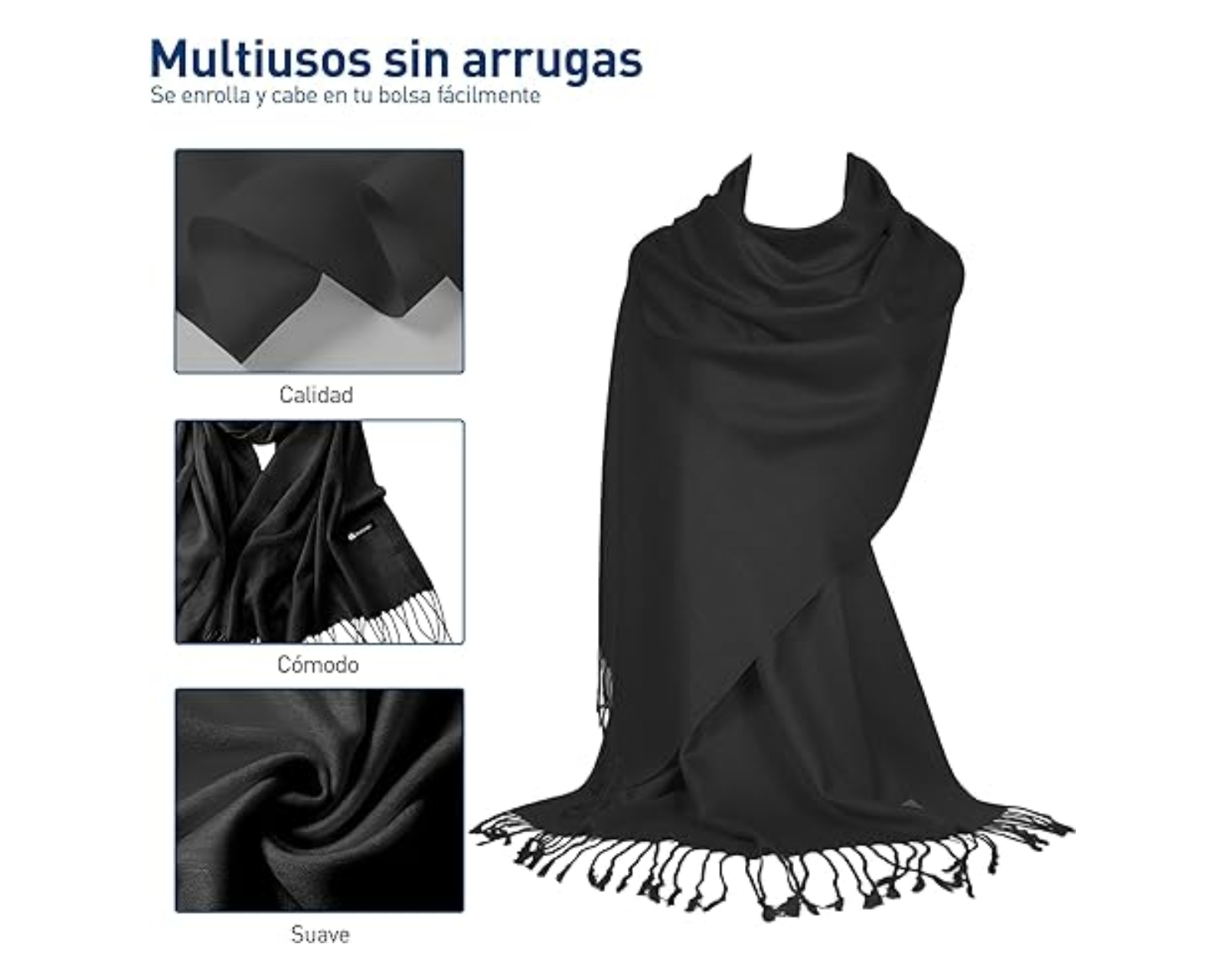 Foto 4 pulgar | Pashmina Bluelander Unisex.