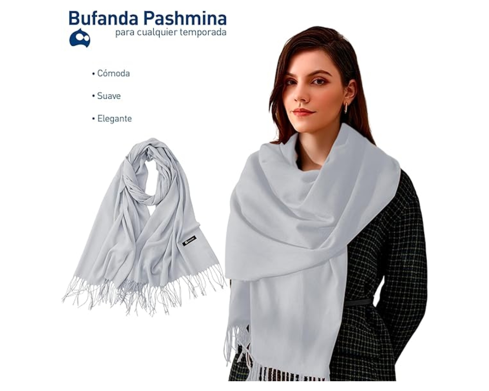 Foto 3 pulgar | Pashmina Bluelander Unisex.