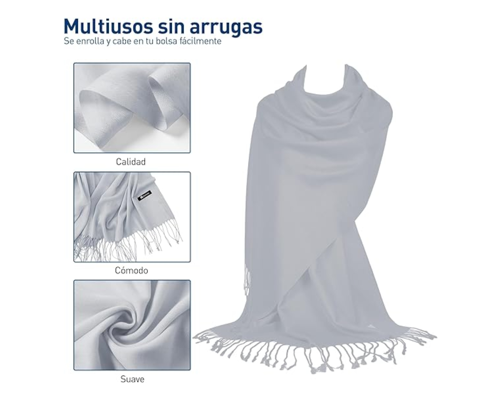 Foto 4 pulgar | Pashmina Bluelander Unisex.