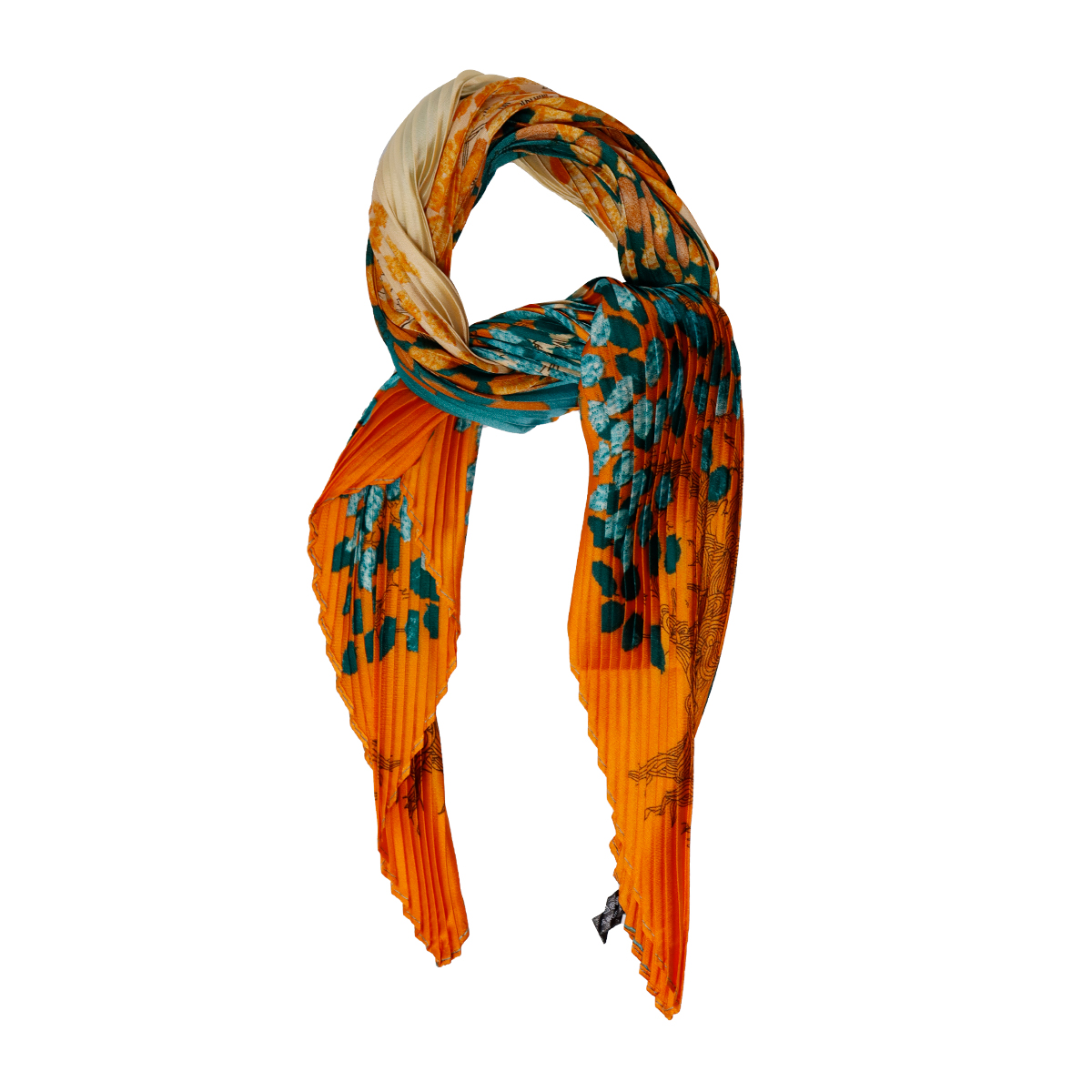 Foto 1 | Mascadas Fullards Con Textura Plisada Y Diseño Estampado (10 Pzs.)