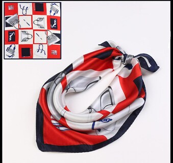 Foto 1 | Pañuelo Para La Cabeza Huoguo Satinado Con Sensación De Seda A La Moda Para Mujer - Venta Internacional.
