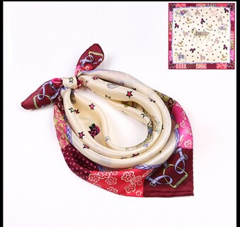 Foto 1 | Pañuelo Para La Cabeza Huoguo Satinado Con Sensación De Seda A La Moda Para Mujer - Venta Internacional.