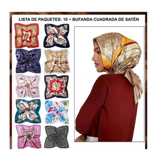Foto 2 | Mascadas De Seda Para La Cabeza Para Dama Colores Surtidos