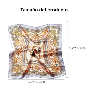 Foto 4 | Mascadas De Seda Para La Cabeza Para Dama Colores Surtidos