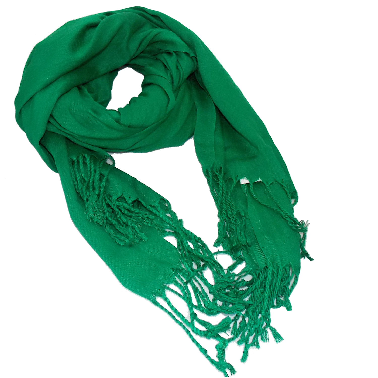 Pashmina Larga Fina Chal Agradable y Ligero color Verde