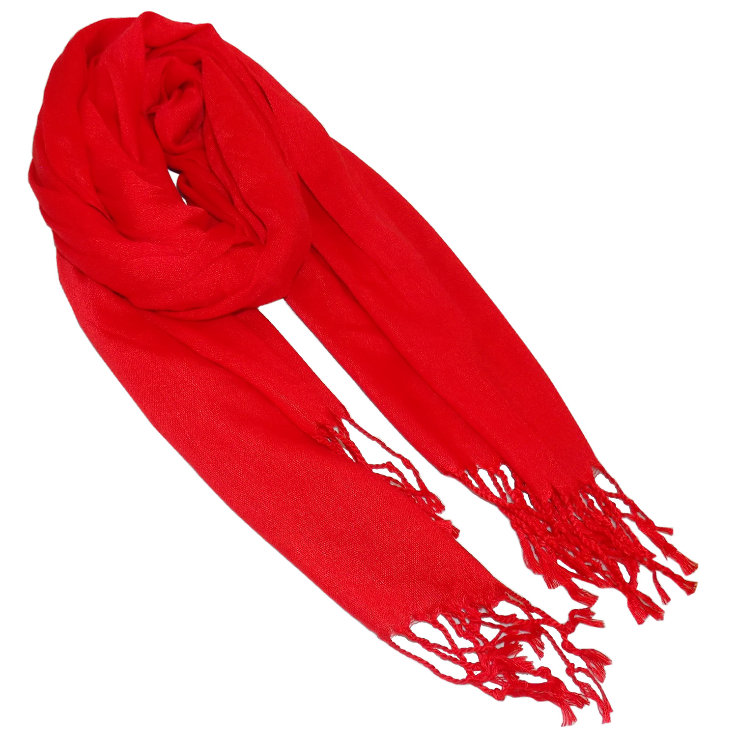 Foto 2 pulgar | Pashmina Larga Fina Chal Agradable Y Ligero color Rojo