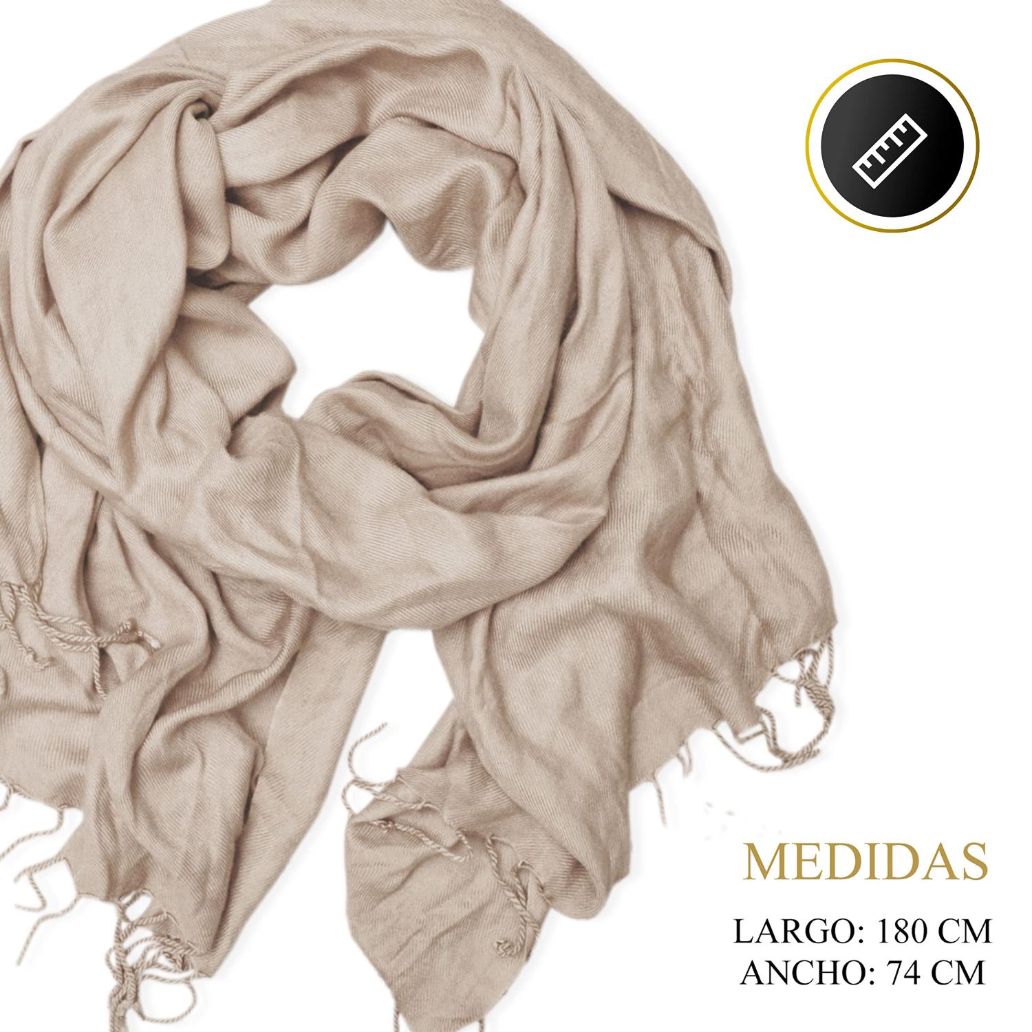 Foto 3 | Pashmina De Mujer Con Acabado Suave Y Ligero Vedicci