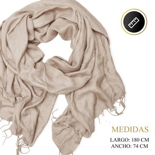 Foto 3 | Pashmina De Mujer Con Acabado Suave Y Ligero Vedicci