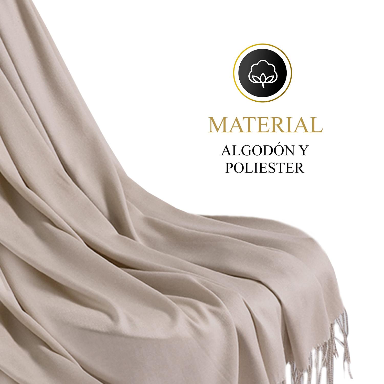 Foto 5 pulgar | Pashmina De Mujer Con Acabado Suave Y Ligero Vedicci