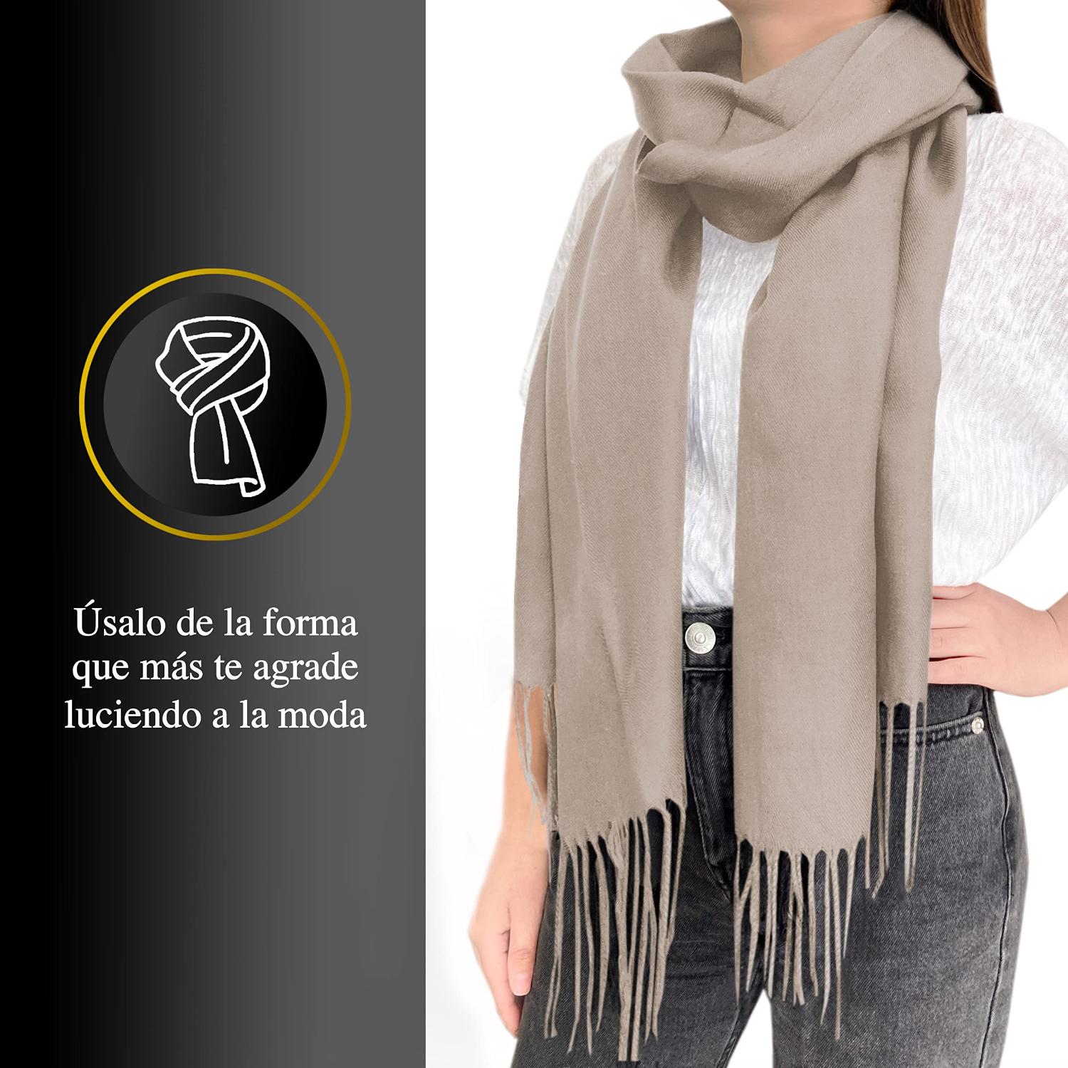 Foto 6 pulgar | Pashmina De Mujer Con Acabado Suave Y Ligero Vedicci