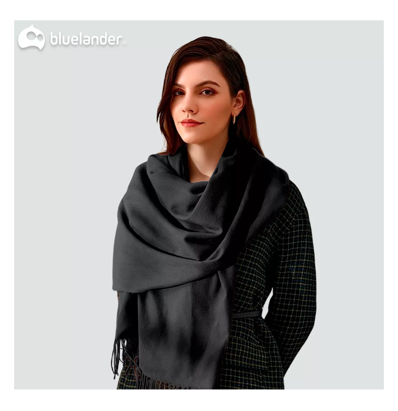 Foto 5 pulgar | Bufanda Cuellera Pashmina Palestina De Invierno Para Mujer Color Negro