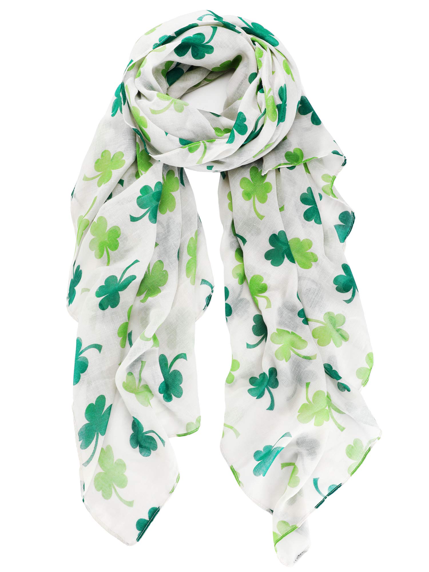 Foto 4 | Bufanda Skylety De Algodón Con Estampado De Trébol Para El Día De San Patricio, 180 X 90 Cm - Venta Internacional.