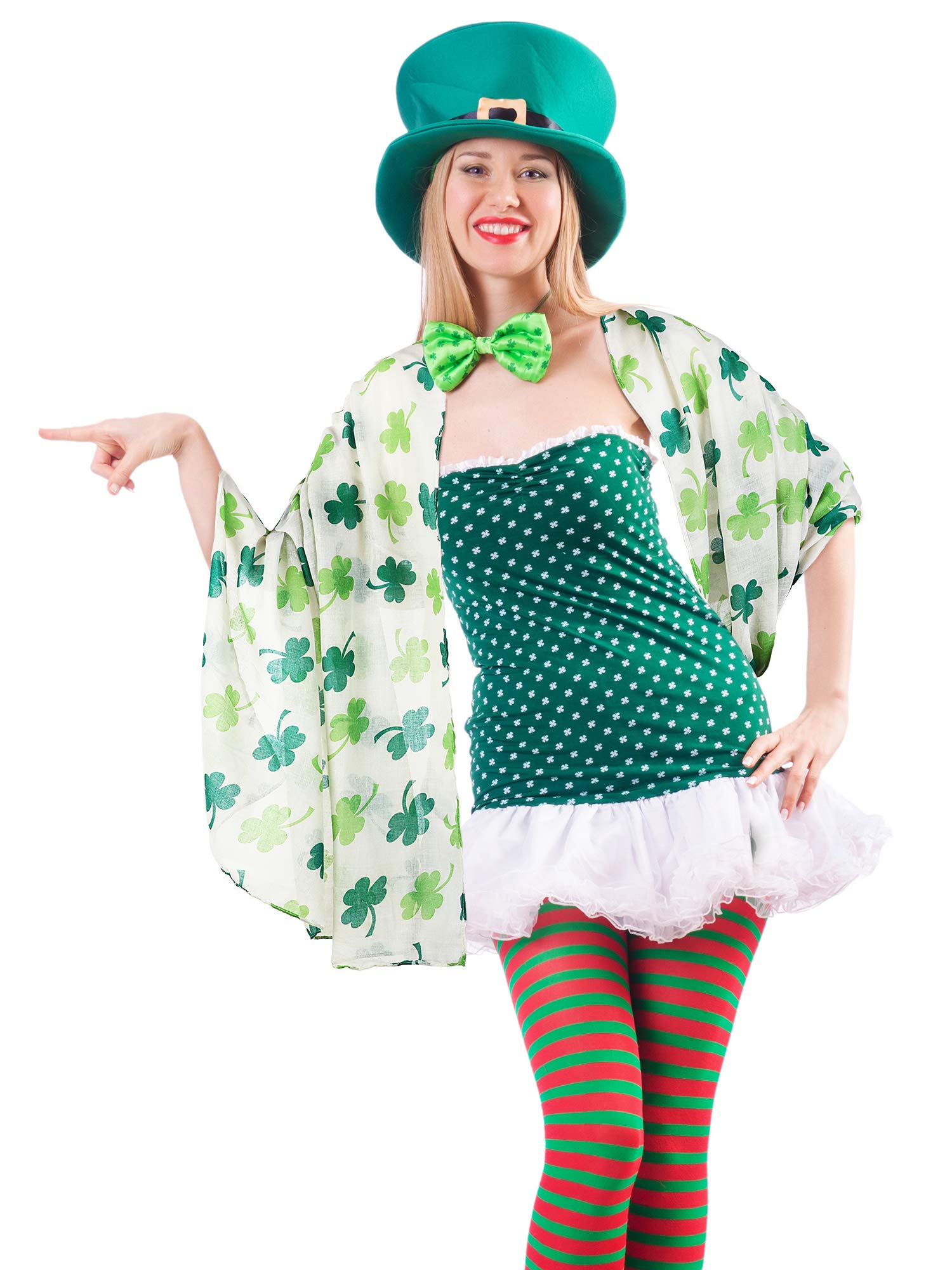 Foto 6 pulgar | Bufanda Skylety De Algodón Con Estampado De Trébol Para El Día De San Patricio, 180 X 90 Cm - Venta Internacional.