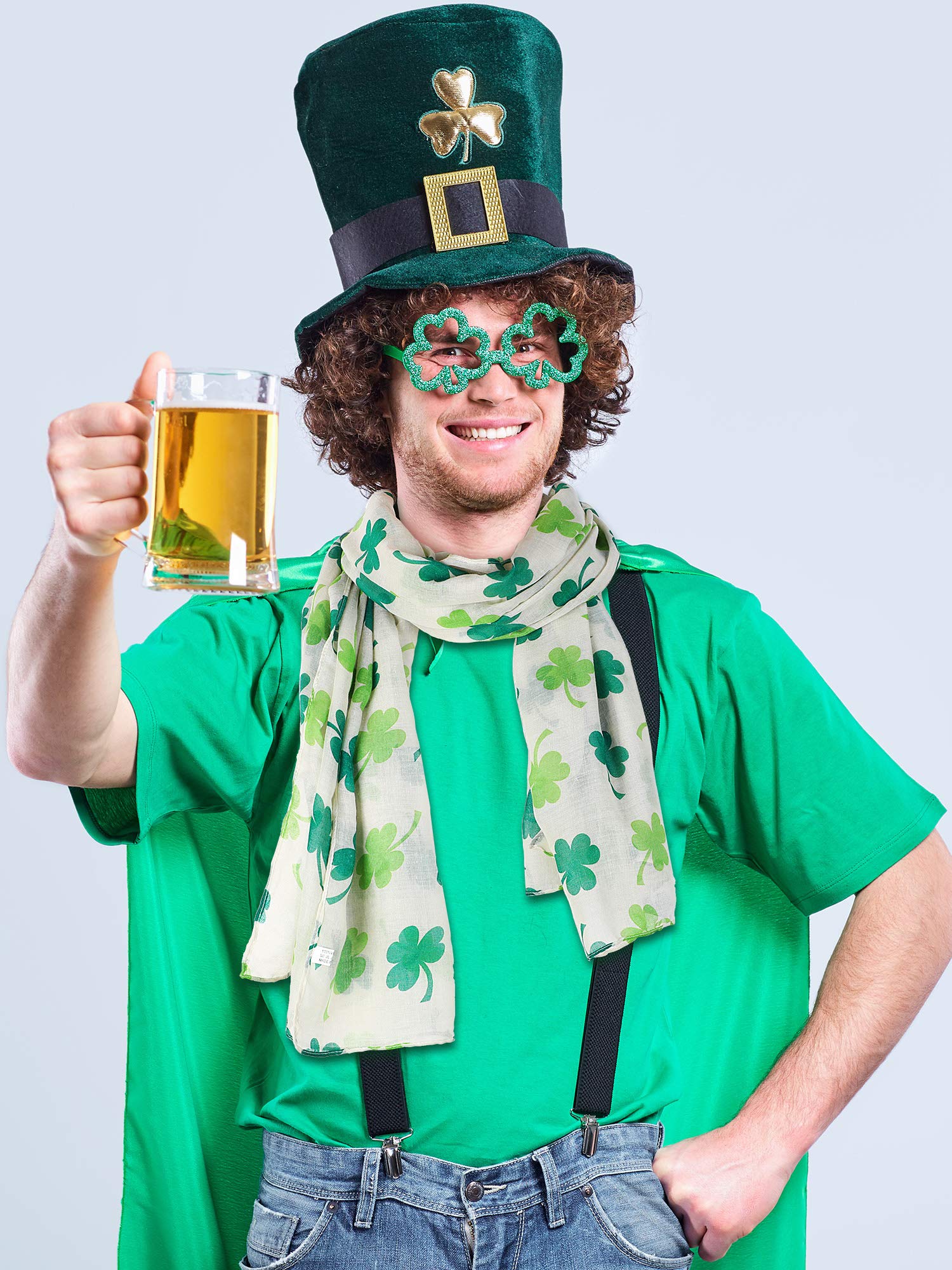 Foto 7 pulgar | Bufanda Skylety De Algodón Con Estampado De Trébol Para El Día De San Patricio, 180 X 90 Cm - Venta Internacional.