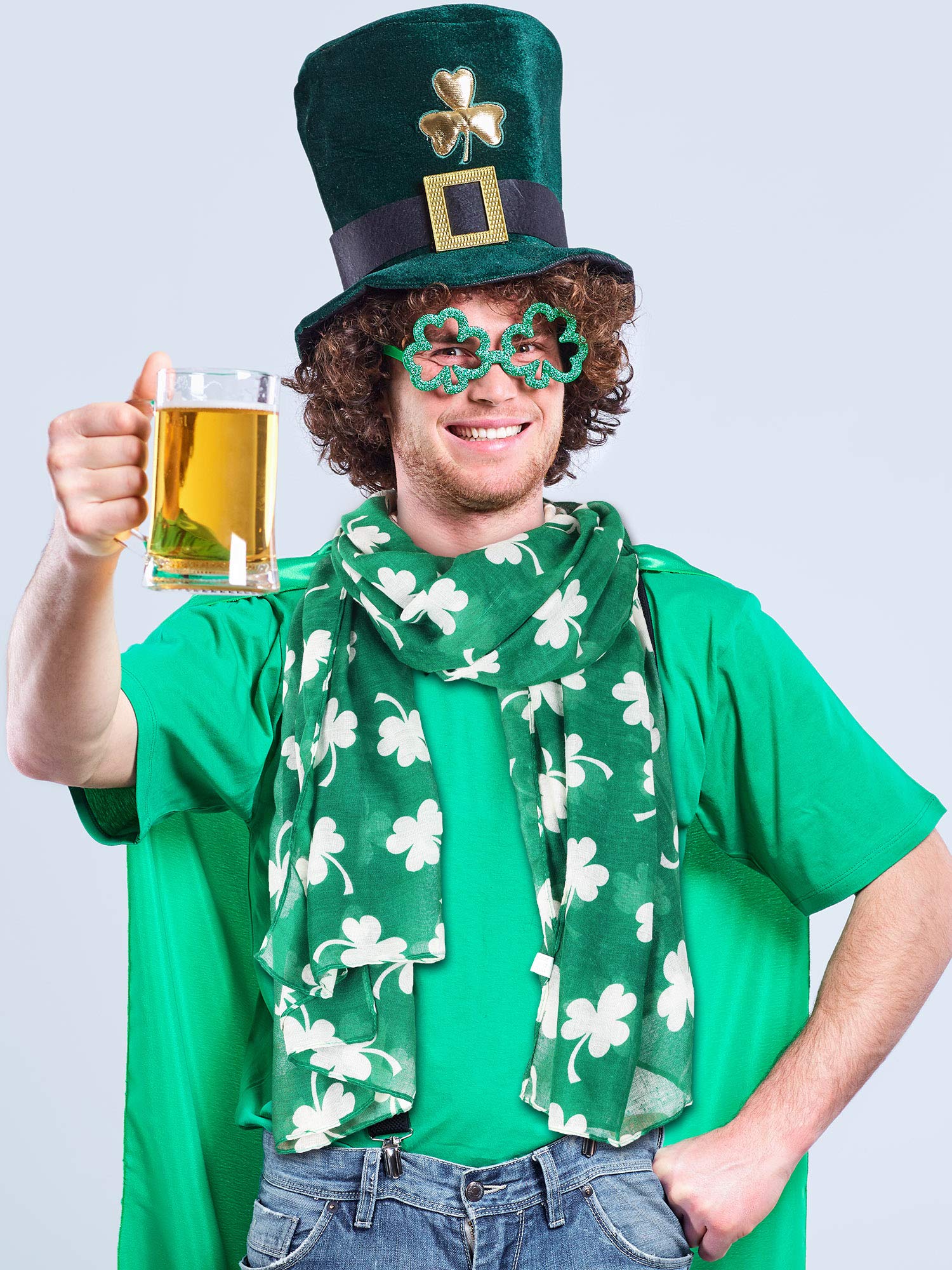 Foto 7 pulgar | Bufanda Skylety De Algodón Con Estampado De Trébol Para El Día De San Patricio, 180 X 90 Cm - Venta Internacional.