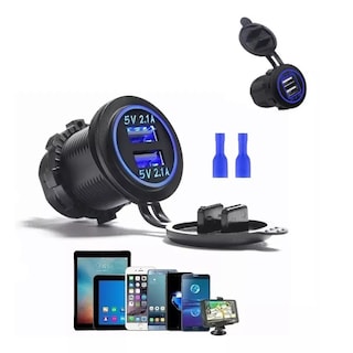 Foto 2 | Cargador USB Doble para Auto Eo Safe Imports ESI-8580 Negro
