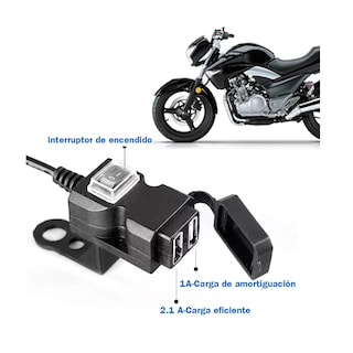 Foto 2 | Cargador Doble Usb Para Motocicleta Eo Safe Imports Esi-18159 Negro