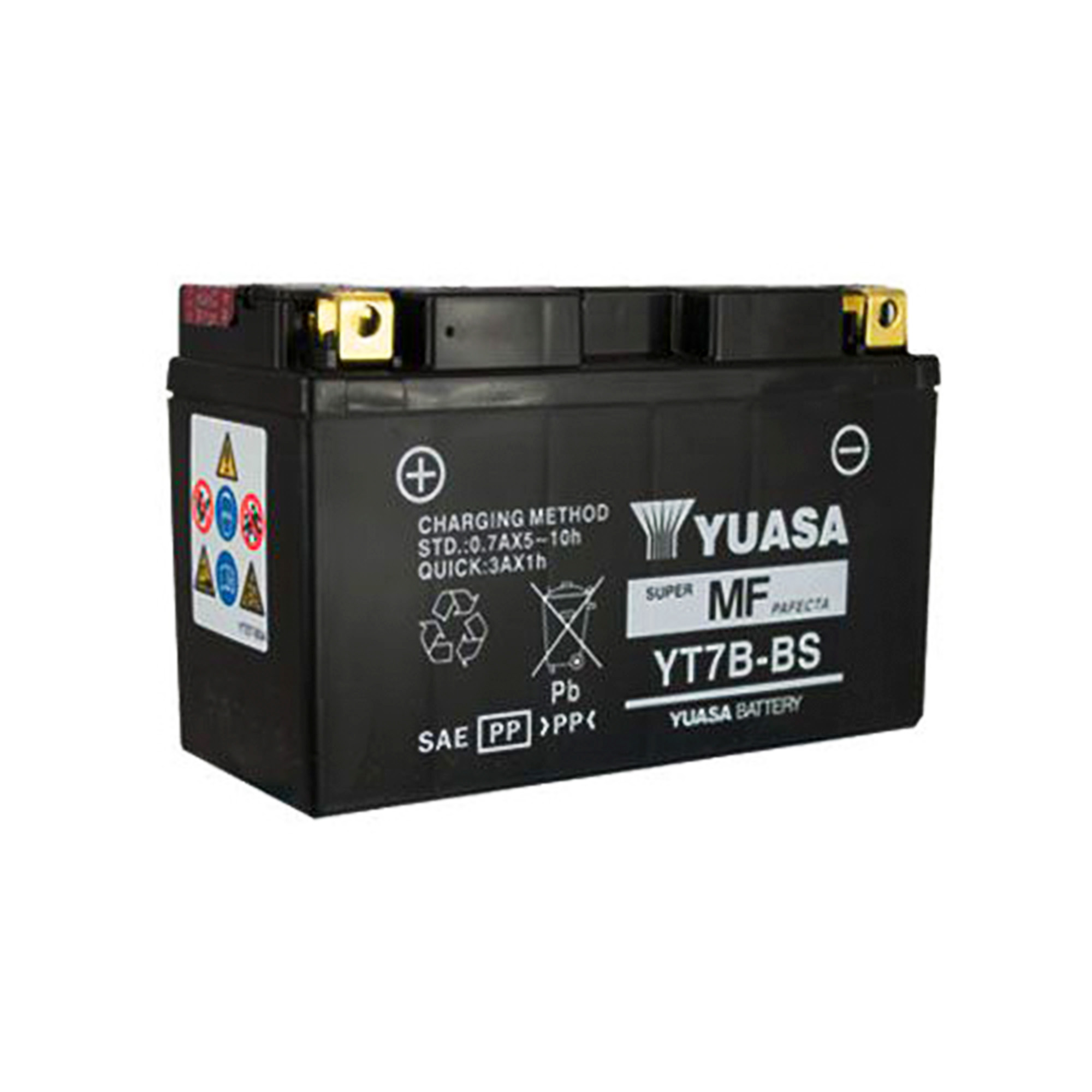 Batería Para Moto Yuasa Yt7b-bs color Negro con Activador