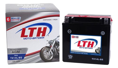 Foto 2 | Moto Batería Agm Lth CTX14L-BS