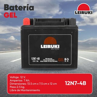 Foto 2 | Bateria Gel Moto 12n7-4b Honda Yamaha Kawasaki Ktm Leiruki