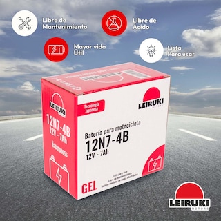 Foto 3 | Bateria Gel Moto 12n7-4b Honda Yamaha Kawasaki Ktm Leiruki