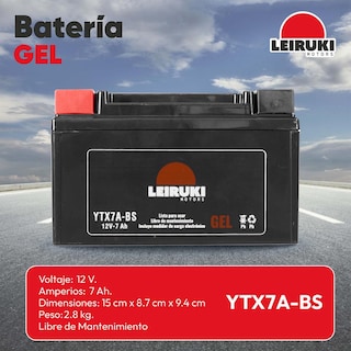 Foto 2 | Bateria Gel Moto Ytx7a-bs W150 Ds150 Ds125 X150 250z Leiruki