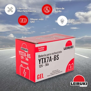 Foto 3 | Bateria Gel Moto Ytx7a-bs W150 Ds150 Ds125 X150 250z Leiruki