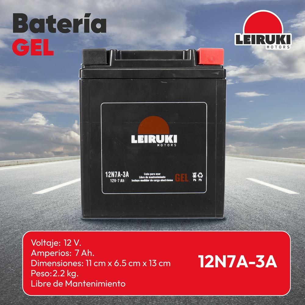 Foto 3 pulgar | Bateria Gel Moto 12n7a-3a Ex200 Rt200 Dm200 Ft250 Leiruki