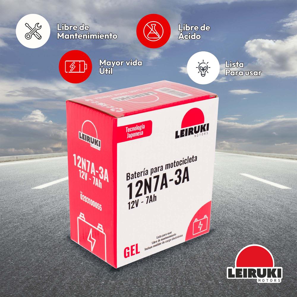 Foto 4 pulgar | Bateria Gel Moto 12n7a-3a Ex200 Rt200 Dm200 Ft250 Leiruki
