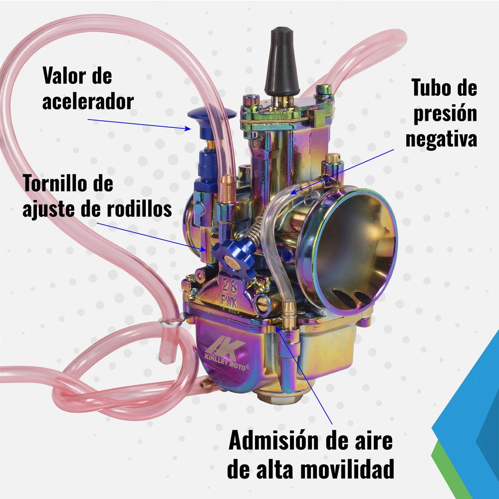 Foto 5 pulgar | Carburador Racing Pwk 28mm Moto Universal 150cc Alta Calidad