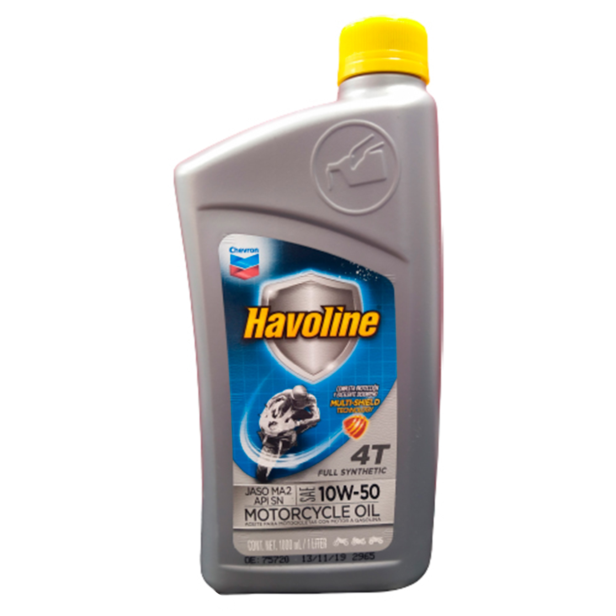 Foto 2 pulgar | Aceite para Moto Havoline 4t-1l 10w50 Sintético