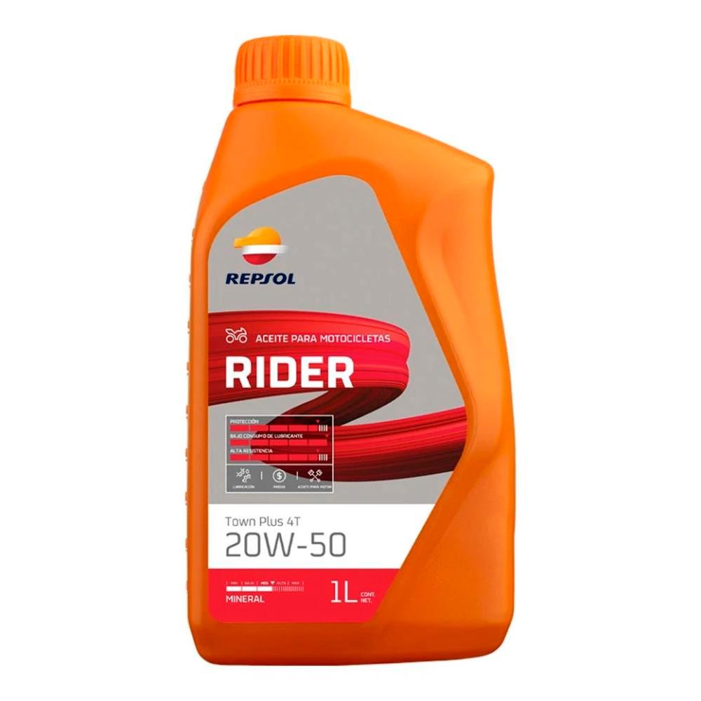 Foto 2 pulgar | Aceite Mineral Para Moto Repsol 4t 20w50 1l Town Naranja