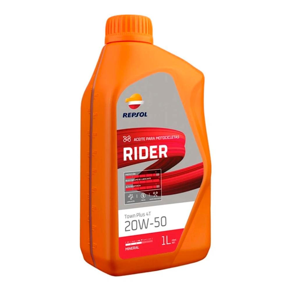 Foto 3 pulgar | Aceite Mineral Para Moto Repsol 4t 20w50 1l Town Naranja