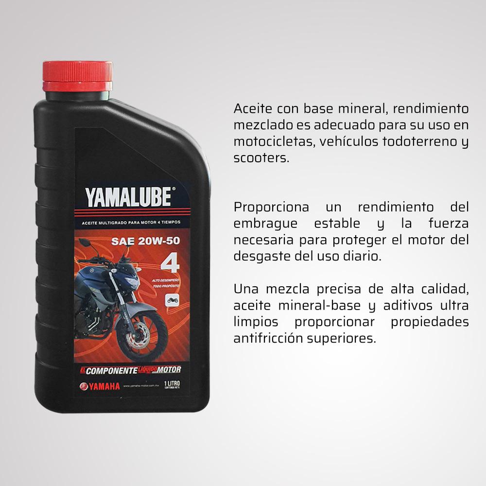 Foto 4 pulgar | Caja De Aceite Mileral Para Moto Yamalube 4t 20w50 12pz Color Negro