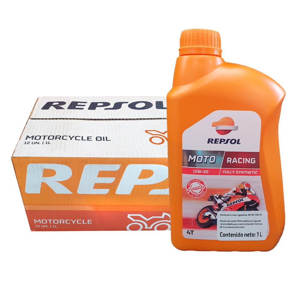 Foto 2 pulgar | Caja De Aceite Sintetico Para Moto Repsol 4t 10w50 12pz Racing